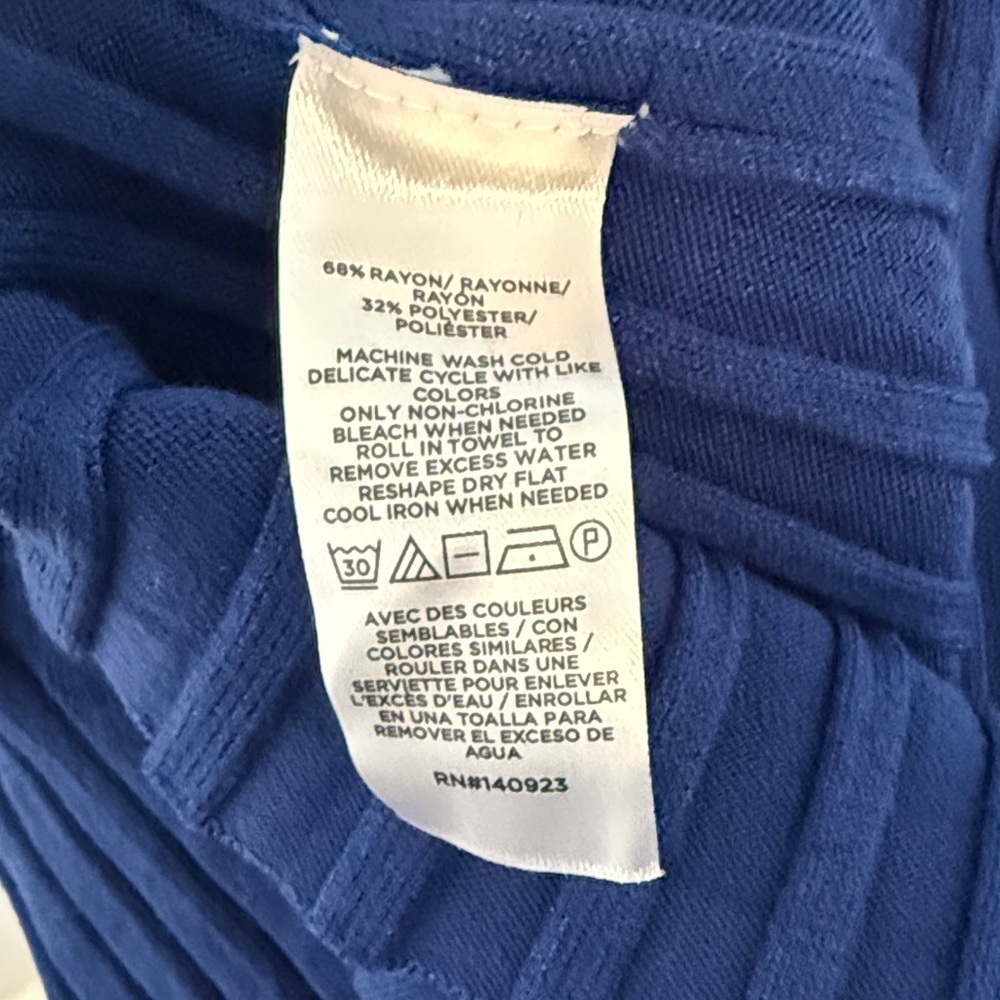 NWT LOFT Blue Ribbed Turtleneck Sweater Women’s Size L Cozy Knit Pullover - Picture 5 of 5